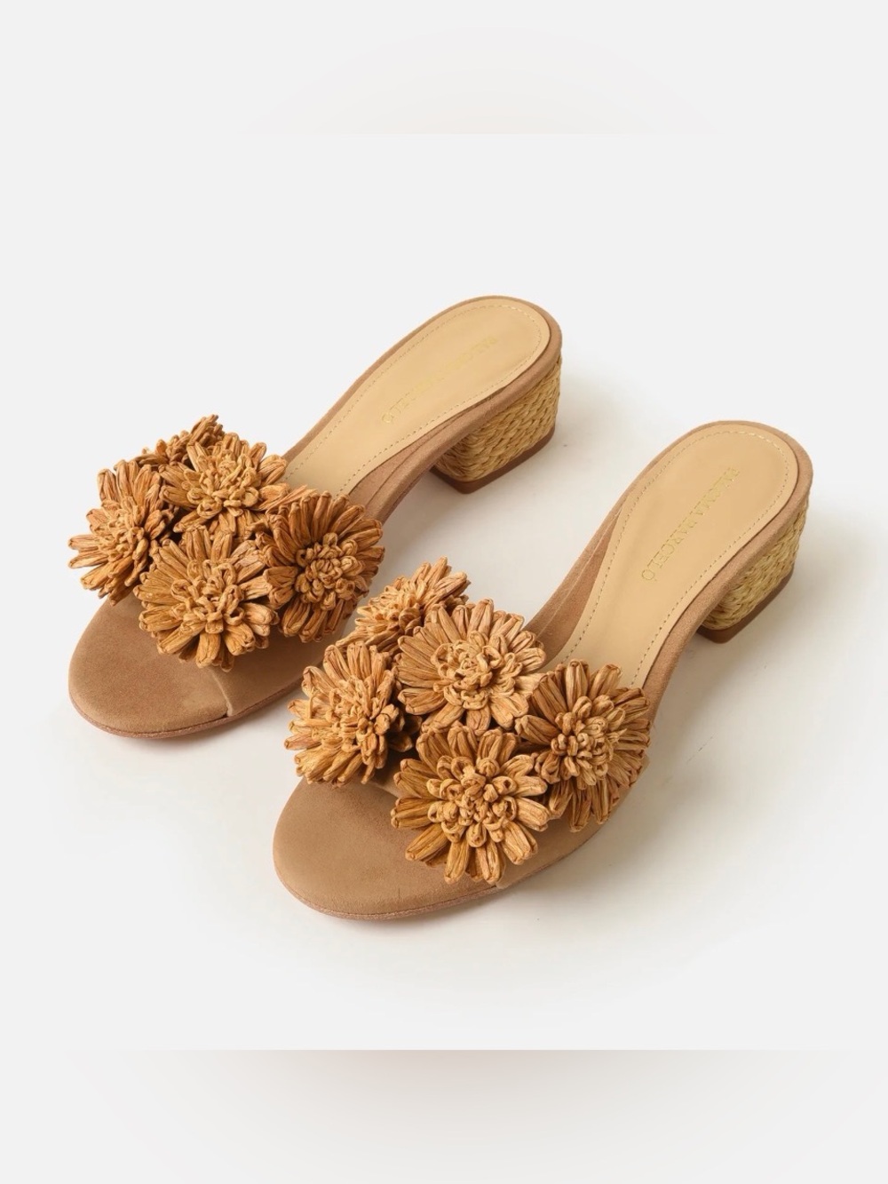 Paloma Barcelo Brown Fiore wooden sandals size 7.5